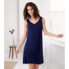 image:imageWiWi Nightgown for Women Super Soft Sleeveless Sleepwear Cool Vneck Sleep Shirts Bamboo Viscose Pj Gown S4XAnavy