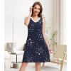 image:imageWiWi Nightgown for Women Super Soft Sleeveless Sleepwear Cool Vneck Sleep Shirts Bamboo Viscose Pj Gown S4XAnavy Stars