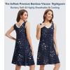 image:imageWiWi Nightgown for Women Super Soft Sleeveless Sleepwear Cool Vneck Sleep Shirts Bamboo Viscose Pj Gown S4XAnavy Stars