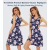 image:imageWiWi Nightgown for Women Super Soft Sleeveless Sleepwear Cool Vneck Sleep Shirts Bamboo Viscose Pj Gown S4XAnavyPeony