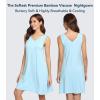 image:imageWiWi Nightgown for Women Super Soft Sleeveless Sleepwear Cool Vneck Sleep Shirts Bamboo Viscose Pj Gown S4XApale Blue