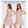 image:imageWiWi Nightgown for Women Super Soft Sleeveless Sleepwear Cool Vneck Sleep Shirts Bamboo Viscose Pj Gown S4XApinkFloral