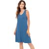 image:imageWiWi Nightgown for Women Super Soft Sleeveless Sleepwear Cool Vneck Sleep Shirts Bamboo Viscose Pj Gown S4XAprussian Blue