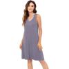 image:imageWiWi Nightgown for Women Super Soft Sleeveless Sleepwear Cool Vneck Sleep Shirts Bamboo Viscose Pj Gown S4XApurplish Grey