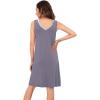 image:imageWiWi Nightgown for Women Super Soft Sleeveless Sleepwear Cool Vneck Sleep Shirts Bamboo Viscose Pj Gown S4XApurplish Grey