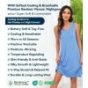 image:imageWiWi Nightgown for Women Super Soft Sleeveless Sleepwear Cool Vneck Sleep Shirts Bamboo Viscose Pj Gown S4XAsky Blue