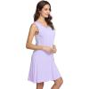 image:imageWiWi Nightgown for Women Super Soft Sleeveless Sleepwear Cool Vneck Sleep Shirts Bamboo Viscose Pj Gown S4XAtaro Purple