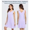 image:imageWiWi Nightgown for Women Super Soft Sleeveless Sleepwear Cool Vneck Sleep Shirts Bamboo Viscose Pj Gown S4XAtaro Purple