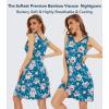 image:imageWiWi Nightgown for Women Super Soft Sleeveless Sleepwear Cool Vneck Sleep Shirts Bamboo Viscose Pj Gown S4XAteal BluePeony