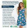 image:imageWiWi Nightgown for Women Super Soft Sleeveless Sleepwear Cool Vneck Sleep Shirts Bamboo Viscose Pj Gown S4XAteal BluePeony