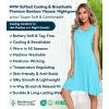 image:imageWiWi Nightgown for Women Super Soft Sleeveless Sleepwear Cool Vneck Sleep Shirts Bamboo Viscose Pj Gown S4XAturquoise