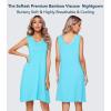image:imageWiWi Nightgown for Women Super Soft Sleeveless Sleepwear Cool Vneck Sleep Shirts Bamboo Viscose Pj Gown S4XAturquoise