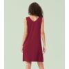 image:imageWiWi Nightgown for Women Super Soft Sleeveless Sleepwear Cool Vneck Sleep Shirts Bamboo Viscose Pj Gown S4XAwine