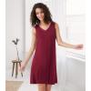 image:imageWiWi Nightgown for Women Super Soft Sleeveless Sleepwear Cool Vneck Sleep Shirts Bamboo Viscose Pj Gown S4XAwine