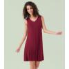 image:imageWiWi Nightgown for Women Super Soft Sleeveless Sleepwear Cool Vneck Sleep Shirts Bamboo Viscose Pj Gown S4XAwine