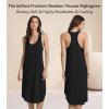 image:imageWiWi Nightgowns for Women Super Soft Sleeveless Racerback Nightgown Bamboo Viscose Plus Size Cooling Sleepshirts S4XAblack