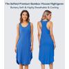 image:imageWiWi Nightgowns for Women Super Soft Sleeveless Racerback Nightgown Bamboo Viscose Plus Size Cooling Sleepshirts S4XAbright Blue