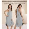 image:imageWiWi Nightgowns for Women Super Soft Sleeveless Racerback Nightgown Bamboo Viscose Plus Size Cooling Sleepshirts S4XAheather Grey