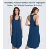image:imageWiWi Nightgowns for Women Super Soft Sleeveless Racerback Nightgown Bamboo Viscose Plus Size Cooling Sleepshirts S4XAink Blue