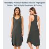 image:imageWiWi Nightgowns for Women Super Soft Sleeveless Racerback Nightgown Bamboo Viscose Plus Size Cooling Sleepshirts S4XAiron Grey