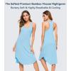 image:imageWiWi Nightgowns for Women Super Soft Sleeveless Racerback Nightgown Bamboo Viscose Plus Size Cooling Sleepshirts S4XApale Blue
