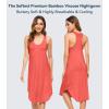 image:imageWiWi Nightgowns for Women Super Soft Sleeveless Racerback Nightgown Bamboo Viscose Plus Size Cooling Sleepshirts S4XApeach