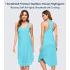 image:imageWiWi Nightgowns for Women Super Soft Sleeveless Racerback Nightgown Bamboo Viscose Plus Size Cooling Sleepshirts S4XAturquoise