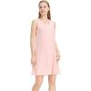 image:imageWiWi Nightgowns for Women Super Soft Sleeveless Racerback Nightgown Bamboo Viscose Plus Size Cooling Sleepshirts S4XCcream Pink