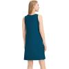 image:imageWiWi Nightgowns for Women Super Soft Sleeveless Racerback Nightgown Bamboo Viscose Plus Size Cooling Sleepshirts S4XCpeacock Blue