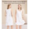 image:imageWiWi Nightgowns for Women Super Soft Sleeveless Racerback Nightgown Bamboo Viscose Plus Size Cooling Sleepshirts S4XCwhite Stars