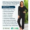 image:imageWiWi Pajamas for Women Long Sleeve Cooling Sleepwear Pants Set Super Soft Pj Viscose from Bamboo Loungewear Sets SXXLAblack