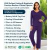 image:imageWiWi Pajamas for Women Long Sleeve Cooling Sleepwear Pants Set Super Soft Pj Viscose from Bamboo Loungewear Sets SXXLAdark Purple