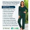 image:imageWiWi Pajamas for Women Long Sleeve Cooling Sleepwear Pants Set Super Soft Pj Viscose from Bamboo Loungewear Sets SXXLAfence Green
