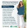 image:imageWiWi Pajamas for Women Long Sleeve Cooling Sleepwear Pants Set Super Soft Pj Viscose from Bamboo Loungewear Sets SXXLAwhiteGreen Dots