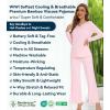 image:imageWiWi Pajamas for Women Long Sleeve Cooling Sleepwear Pants Set Super Soft Pj Viscose from Bamboo Loungewear Sets SXXLBpink