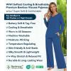 image:imageWiWi Pajamas for Women Long Sleeve Cooling Sleepwear Pants Set Super Soft Pj Viscose from Bamboo Loungewear Sets SXXLBprussian Blue