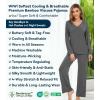 image:imageWiWi Pajamas for Women Long Sleeve Cooling Sleepwear Pants Set Super Soft Pj Viscose from Bamboo Loungewear Sets SXXLCdark Heather Grey