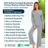 image:imageWiWi Pajamas for Women Long Sleeve Cooling Sleepwear Pants Set Super Soft Pj Viscose from Bamboo Loungewear Sets SXXLCheather Grey
