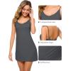 image:imageWiWi Slip Dress for Women Bamboo Viscose Spaghetti Strap Lingerie Sexy Cool Nightgowns Soft Sleep Chemise S4XStyle Airon Grey