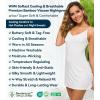 image:imageWiWi Slip Dress for Women Bamboo Viscose Spaghetti Strap Lingerie Sexy Cool Nightgowns Soft Sleep Chemise S4XStyle Apure White