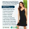 image:imageWiWi Slip Dress for Women Bamboo Viscose Spaghetti Strap Lingerie Sexy Cool Nightgowns Soft Sleep Chemise S4XStyle Cblack