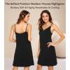 image:imageWiWi Slip Dress for Women Bamboo Viscose Spaghetti Strap Lingerie Sexy Cool Nightgowns Soft Sleep Chemise S4XStyle Cblack