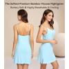 image:imageWiWi Slip Dress for Women Bamboo Viscose Spaghetti Strap Lingerie Sexy Cool Nightgowns Soft Sleep Chemise S4XStyle Cpale Blue