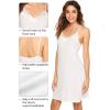 image:imageWiWi Slip Dress for Women Bamboo Viscose Spaghetti Strap Lingerie Sexy Cool Nightgowns Soft Sleep Chemise S4XStyle Cpure White
