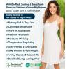 image:imageWiWi Slip Dress for Women Bamboo Viscose Spaghetti Strap Lingerie Sexy Cool Nightgowns Soft Sleep Chemise S4XStyle Cpure White