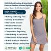 image:imageWiWi Slip Dress for Women Bamboo Viscose Spaghetti Strap Lingerie Sexy Cool Nightgowns Soft Sleep Chemise S4XStyle Cpurplish Grey