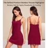 image:imageWiWi Slip Dress for Women Bamboo Viscose Spaghetti Strap Lingerie Sexy Cool Nightgowns Soft Sleep Chemise S4XStyle Cwine