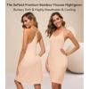 image:imageWiWi Slip Dress for Women Bamboo Viscose Spaghetti Strap Lingerie Sexy Cool Nightgowns Soft Sleep Chemise S4XStyle Dbeige