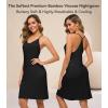 image:imageWiWi Slip Dress for Women Bamboo Viscose Spaghetti Strap Lingerie Sexy Cool Nightgowns Soft Sleep Chemise S4XStyle Dblack