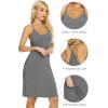 image:imageWiWi Slip Dress for Women Bamboo Viscose Spaghetti Strap Lingerie Sexy Cool Nightgowns Soft Sleep Chemise S4XStyle Ddark Heather Grey